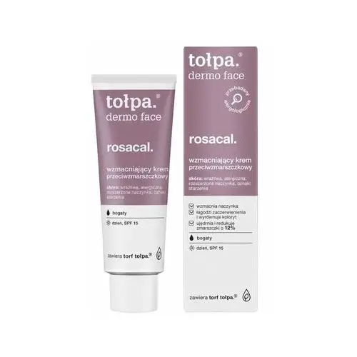 Tołpa. rosacal. wzmacniajacy krem przeciwzmarszczkowy, BOGATY, SPF 15, 40 ml, TTR021