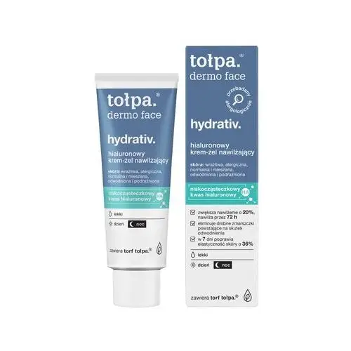 Torf corporation (tołpa) Tołpa. hydrativ. hialuronowy krem-żel nawilżający, lekki, dzień/noc, 40 ml