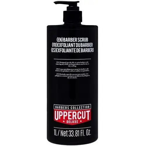 Uppercut deluxe barber scrub - szampon z peelingiem do usuwania pomad, 1000ml