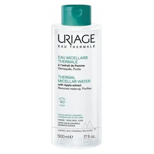 Hygiène thermal micellar water - combination to oily skin oczyszczający płyn micelarny do skóry tłustej i mieszanej 500 ml Uriage