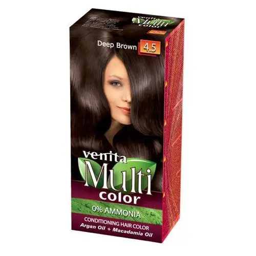 Farba do włosów 4.5 Ciemny Brąz Venita, kolor brąz