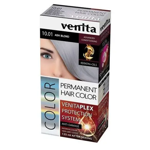 Farba do włosów z systemem ochrony koloru 10.01 Ash Blond Venita