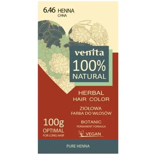 Venita Henna 100% naturalna roślinna farba 6.46 chna 100 g