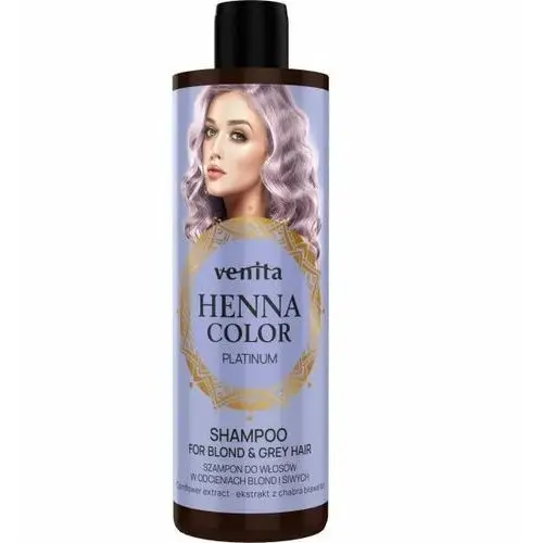 Henna color szampon do włosów w odcieniach blond i siwych - platinum 300ml Venita