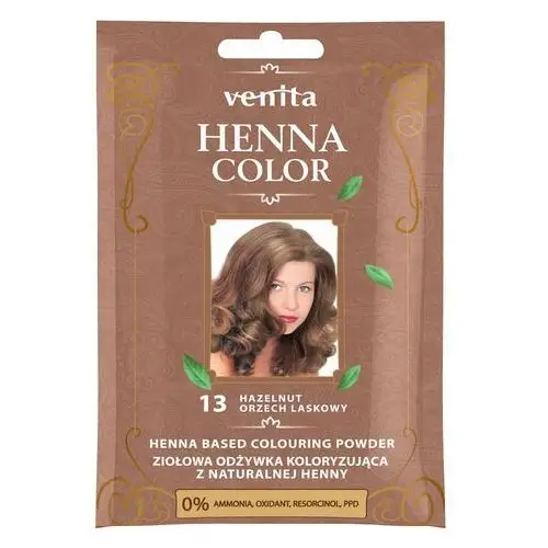 Odżywka koloryzująca z naturalnej henny 13 Orzech Laskowy Venita,78