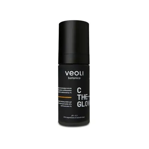 Veoli botanica - c the glow rozjaśniająco-wyciszające serum wodno-żelowe z glukozydem askorbylu 10% i trokserutyną 1%, 30ml