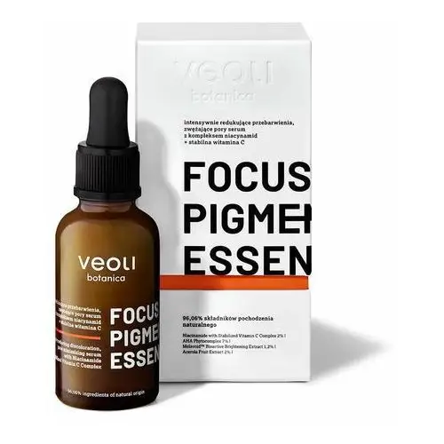 Veoli botanica sp. z o.o. Veoli botanica linia profesjonalnych roślinnych dermokosmetyków focus pigmentation essence serum 30.0 ml