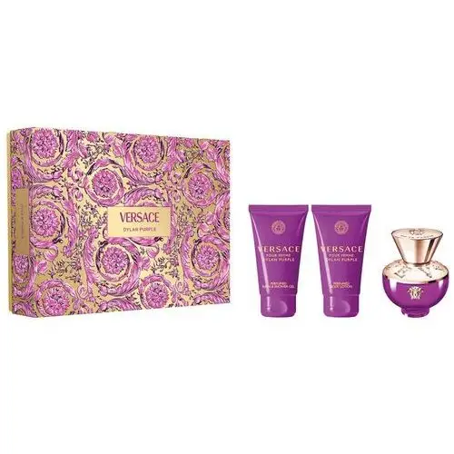 Versace gift set dylan purple edp + bath & shower gel + body lotion (150 ml)