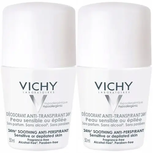 Vichy Antyperspirant Kojący w Kulce do Skóry Wrażliwej 48h 50ml x2