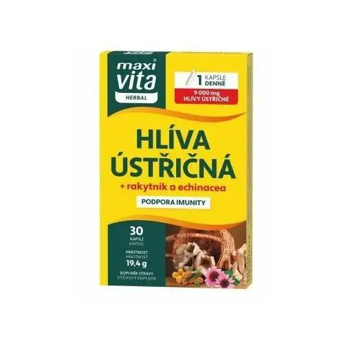 Vitar, s.r.o. Maxi vita herbal boczniak ostrygowaty + rokitnik zwyczajny 30 tabletek