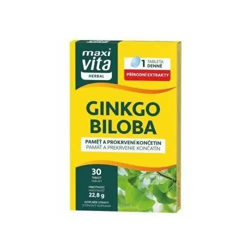 Maxi vita herbal ginkgo biloba 30 tabletek Vitar, s.r.o