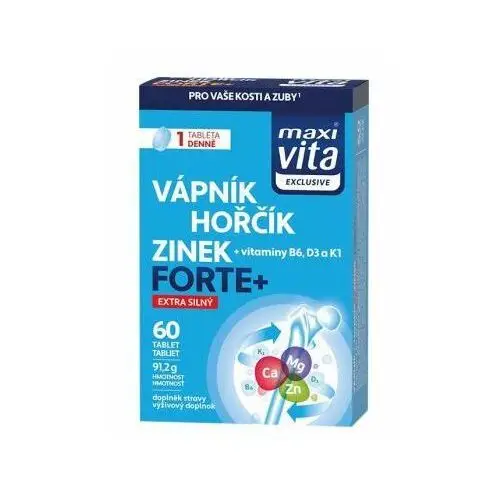 Vitar, s.r.o. Maxi vita wapń + magnez + cynk + d3 + k 30 tabletek