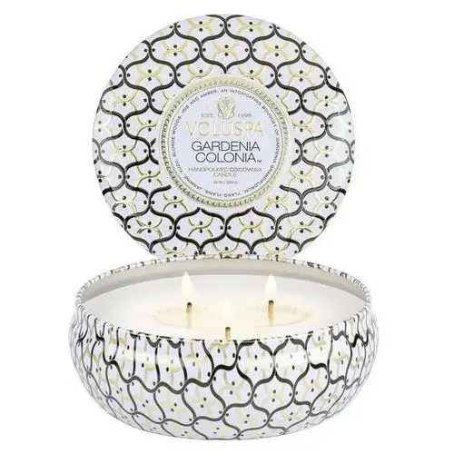 3-wick tin candle gardenia colonia (340 g) Voluspa