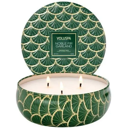 Voluspa 3-wick tin noble fir garland (40 h)