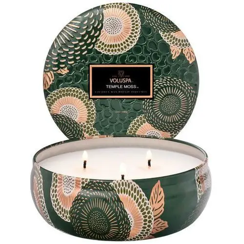 Voluspa 3 Wick Tin Temple Moss (40 h), V72235