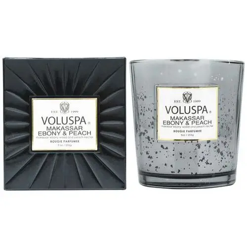 Voluspa boxed candle makassar ebony and peach (255 g)