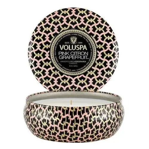 Maison Noir Pink Citron 3 Wick Tin Candle - Świeca, 654178