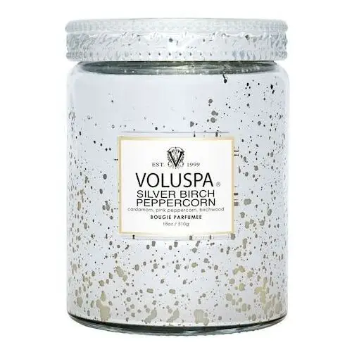 Voluspa Vermeil silver birch peppercorn large jar candle - świeca