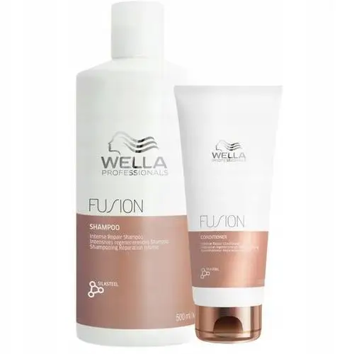 Wella Fusion zestaw regenerujący włosy zniszczone szampon 500 odżywka 200