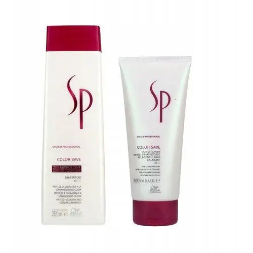 Wella Sp Color Save Zestaw do włosów farbowanych szampon 250ml+odżywka 200
