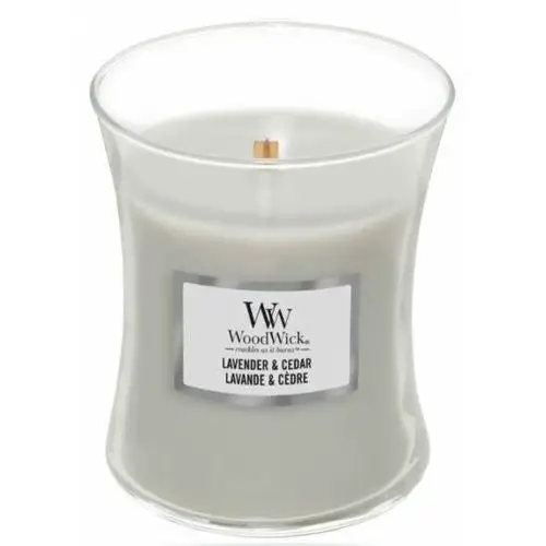 Woodwick lavender & cedar scented candle medium