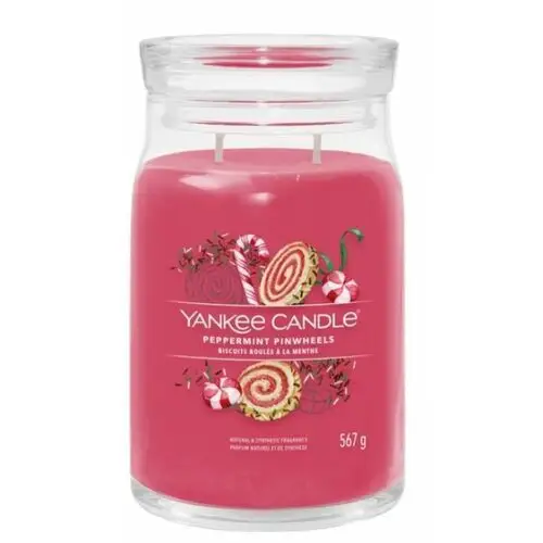 Yankee candle signature peppermint pinwheels scented candle with 2 wicks 567 g