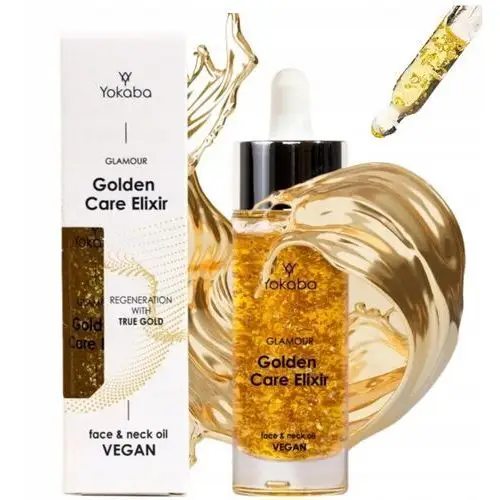 Yokaba Golden Care Elixir Glamour Oil Olejek ze złotem do twarzy i szyi