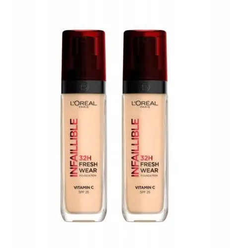 Zestaw 2X Loreal Infaillible Podkład Spf 25 I Witaminą C 100 Warm Undertone