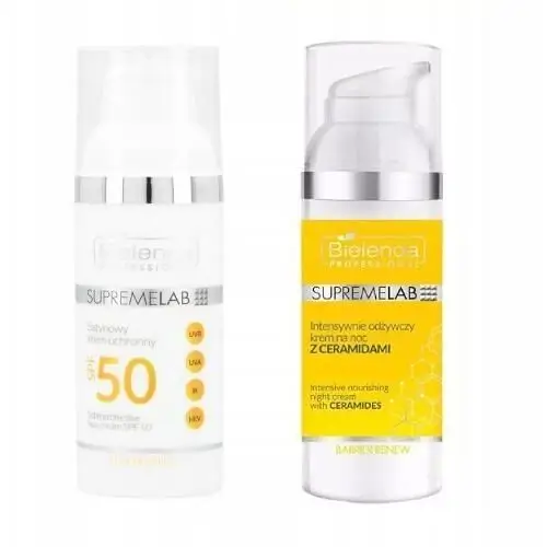 Zestaw Bielenda Professional krem ochronny SPF50, 50ml krem na noc 50ml