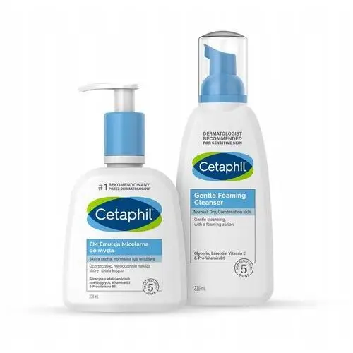 Zestaw Cetaphil Em Emulsja i Lekka pianka do mycia