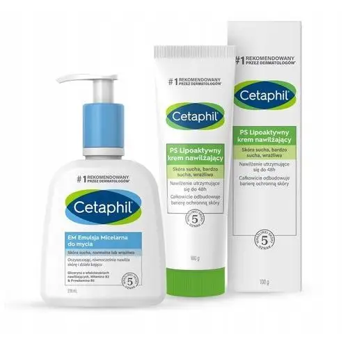 Zestaw Cetaphil Em Emulsja i Ps Lipoaktywny krem