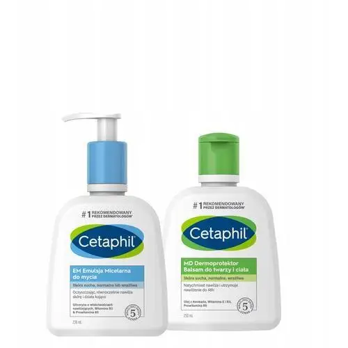 Zestaw Cetaphil Em Emulsja micelarna 236 i MD Balsam nawilżający 250