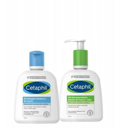 Zestaw Cetaphil Em Emulsja micelarna 250 i MD Balsam nawilżający 236