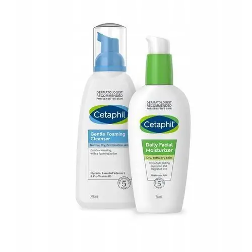 Zestaw Cetaphil Krem nawilżający na dzień i pianka