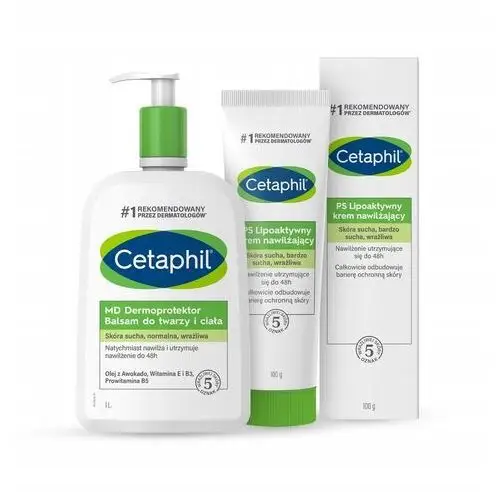 Zestaw Cetaphil MD Balsam 1L i Ps Lipoaktywny krem