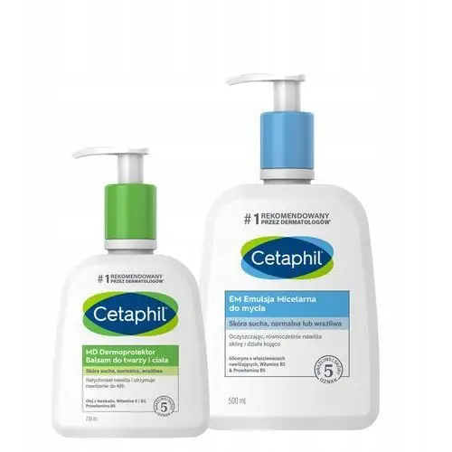 Zestaw Cetaphil MD Balsam nawilżający 236 i Em Emulsja micelarna 500