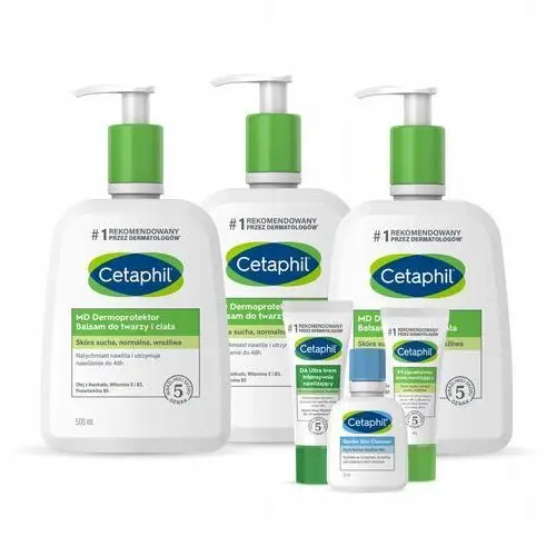 Zestaw Cetaphil MD Balsam nawilżający 500 x3 mini Em Ps Da