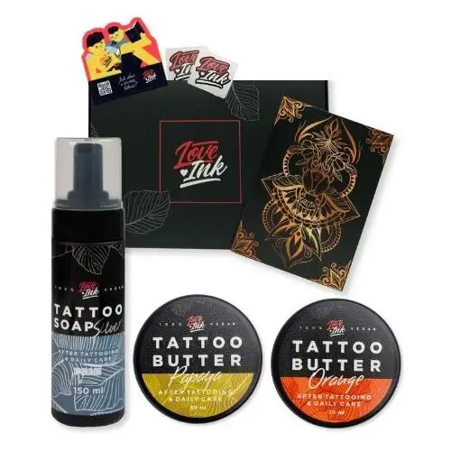 Zestaw kosmetyków do pielęgnacji tatuażu Tattoo Soap+Tattoo Butter Loveink