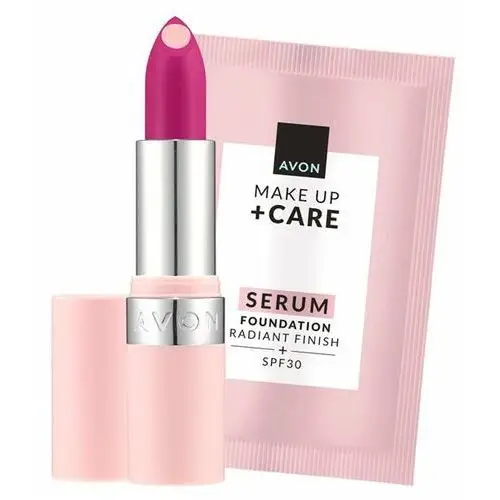 Zestaw kosmetyków: szminka Hydramatic Magenta i próbka podkładu-serum