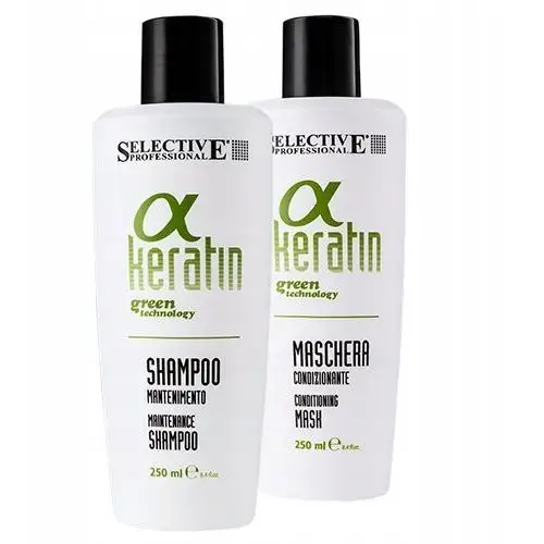 Zestaw Selective Alpha Keratin Szampon +Maska po zabiegu 250ml+GRATIS Spray