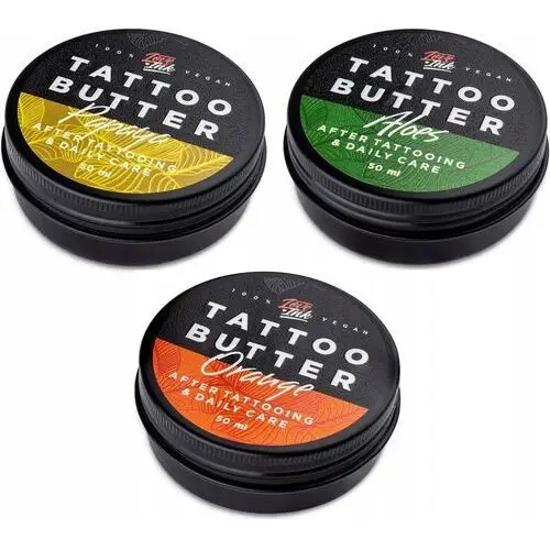 Zestaw Tattoo Butter Loveink Masło Krem do Tatuażu Papaya Orange Aloes 50ml