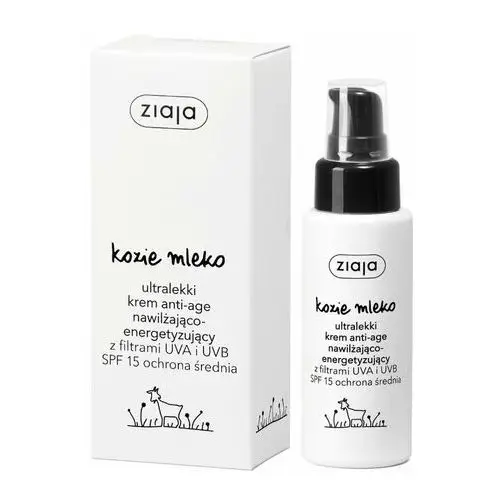 Kozie mleko ultralekki krem anti-age nawilżająco - energetyzujący spf15 50ml (p1) Ziaja