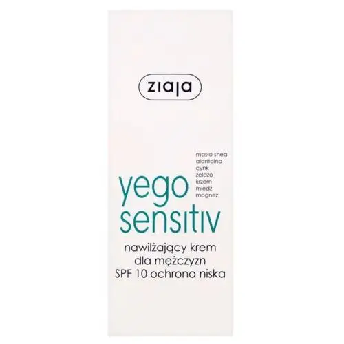 Ziaja yego sensitiv nawilżający krem dla mężczyzn ochrona niska spf10 50ml